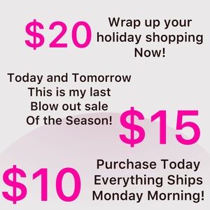 Holiday Blowout Sale !